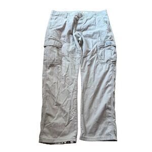 Wrangler Pant Mens 36x30 Brown Cotton Cargo Straight Leg Travel Workwear Utility